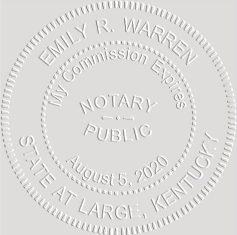MaxMark Notary Seal Round Desk Embosser for Kentucky State - Includes Gold Burst Seal Labels (50 Count)