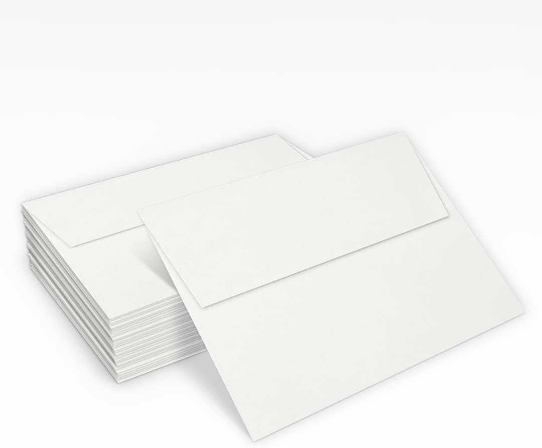 LUXPaper A7 Invitation Envelopes | Peel & Press | 5 1/4" x 7 1/4" | Natural White | 80lb. Text | 100% Cotton | 500 Qty