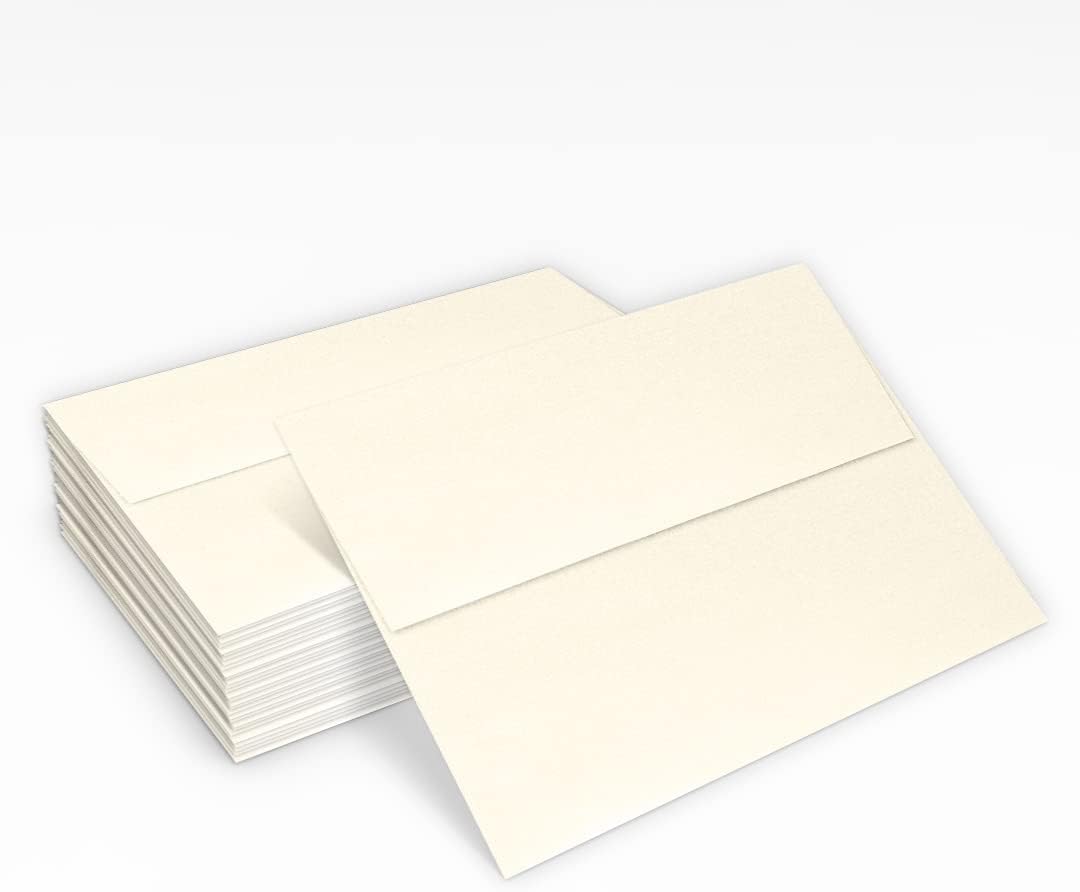 LUXPaper A7 Invitation Envelopes | Peel & Press | 5 1/4" x 7 1/4" | Champagne Metallic | 80lb. Text | 50 Qty