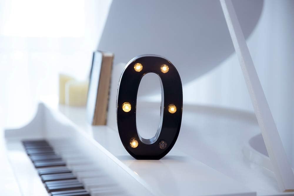 Foaky Black Light Up Numbers,Black and Gold Party Decorations,Marquee Numbers,Black Room Decor,Black and Gold Party Decorations Night Light Wedding Birthday Party Lamp Home Bar Decoration