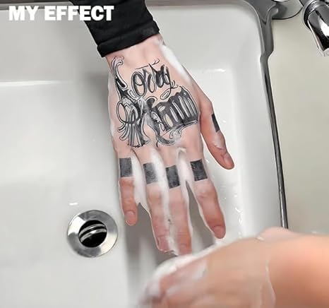 INKARTLINK Tattoo Tech, 2 Sheets Extra Large Semi Permanent Tattoo, Adult Art Design Temporary Tattoos, Lasts 1-2 Weeks, Waterproof, Realistic Look, No Adhesive, No Reflection (Flower)204