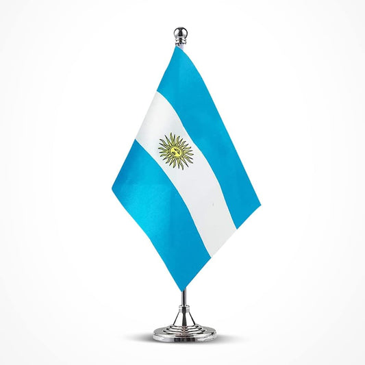 Argentina Flag Argentine Flags, Small Mini Argentine Desk Flag, Used for Table Office Classroom Home Patriotic Events Decorations
