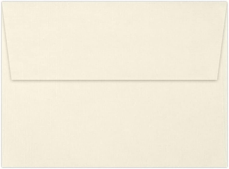 LUXPaper A7 Invitation Envelopes | Peel & Press | 5 1/4" x 7 1/4" | Natural Linen | 80lb. Text | 50 Qty