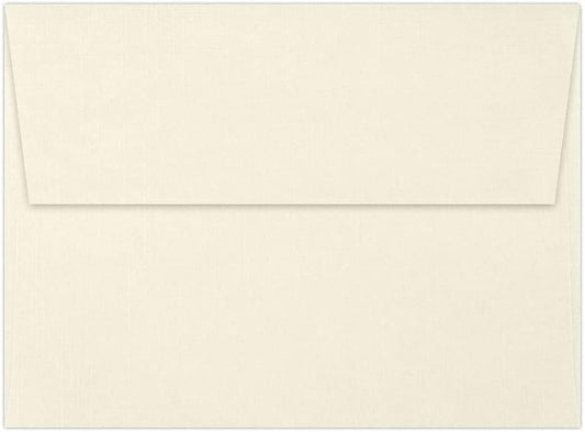 LUXPaper A7 Invitation Envelopes | Peel & Press | 5 1/4" x 7 1/4" | Natural Linen | 80lb. Text | 50 Qty