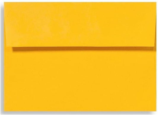 LUXPaper A9 Invitation Envelopes | Peel & Press | 5 3/4" x 8 3/4" | Sunflower Yellow | 80lb. Text | 50 Qty
