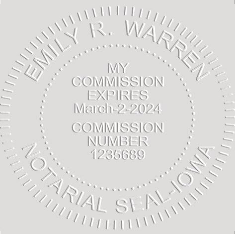 MaxMark Notary Seal Round Desk Embosser for Iowa State - Includes Gold Burst Seal Labels (50 Count)