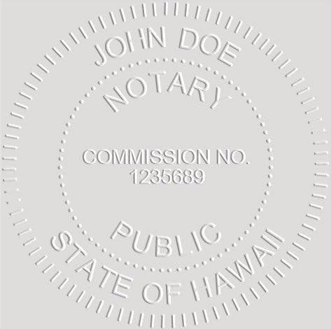 MaxMark Notary Seal Round Embosser for Hawaii State - Includes Gold Burst Seal Labels (50 Count)