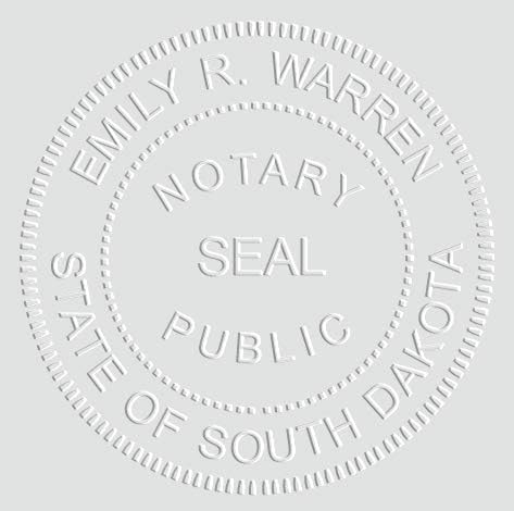 MaxMark Notary Seal Round Desk Embosser for South Dakota State - Includes Gold Burst Seal Labels (50 Count)