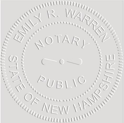 MaxMark Notary Seal Round Desk Embosser for New Hampshire State - Includes Gold Burst Seal Labels (42 Count)