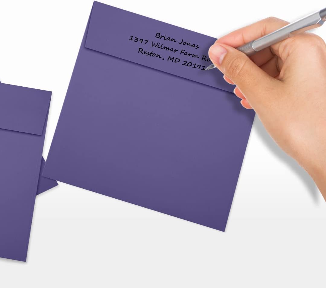6 x 6 Square Envelopes - Wisteria Purple (50 Qty.)