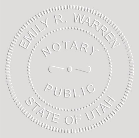 MaxMark Notary Seal Round Embosser for Utah State - Includes Gold Burst Seal Labels (42 Count)
