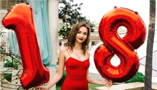 Red Foil Number 8 Balloon 40 Inch, Helium Mylar Eight Number 8 18 28 38 48 58 80 88 Birthday Balloons, 8th Red Women Men Wedding Anniversary, Graduations Party Supplies