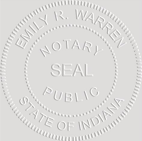 MaxMark Notary Seal Round Desk Embosser for Indiana State - Includes Gold Burst Seal Labels (50 Count)