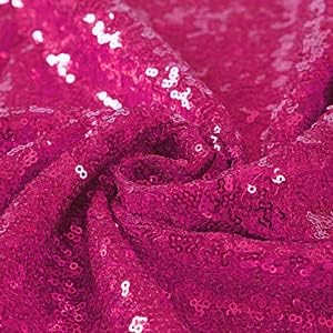Fuchsia Sequin Backdrop Sequin Backdrop (8FTx8FT, Fuchsia) Sparkly Background Drapes for Party Birthday Weeding Decor