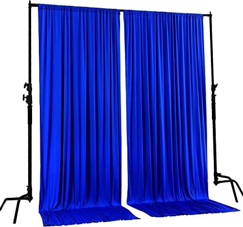 AK TRADING CO. 10 feet x 10 feet Polyester Backdrop Drapes Curtains Panels with Rod Pockets - Wedding Ceremony Party Home Window Decorations - Royal Blue (DRAPE-5x10-ROYAL)