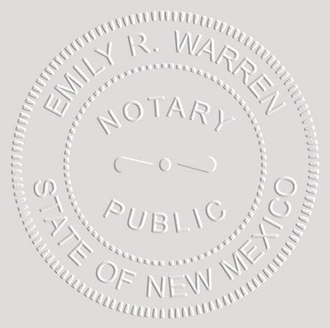 MaxMark Notary Seal Round Embosser for New Mexico State - Includes Gold Burst Seal Labels (50 Count)