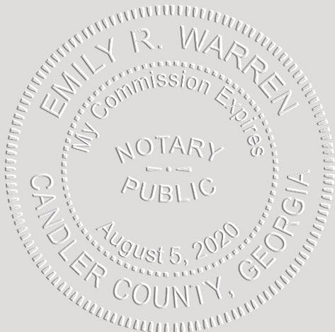 MaxMark Notary Seal Round Desk Embosser for Georgia State - Includes Gold Burst Seal Labels (50 Count)