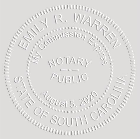 MaxMark Notary Seal Round Desk Embosser for South Carolina State - Includes Gold Burst Seal Labels (42 Count)