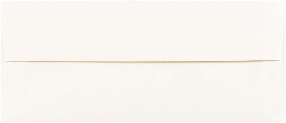 JAM PAPER #10 Business Parchment Envelopes - 4 1/8 x 9 1/2 - White Recycled - 50/Pack