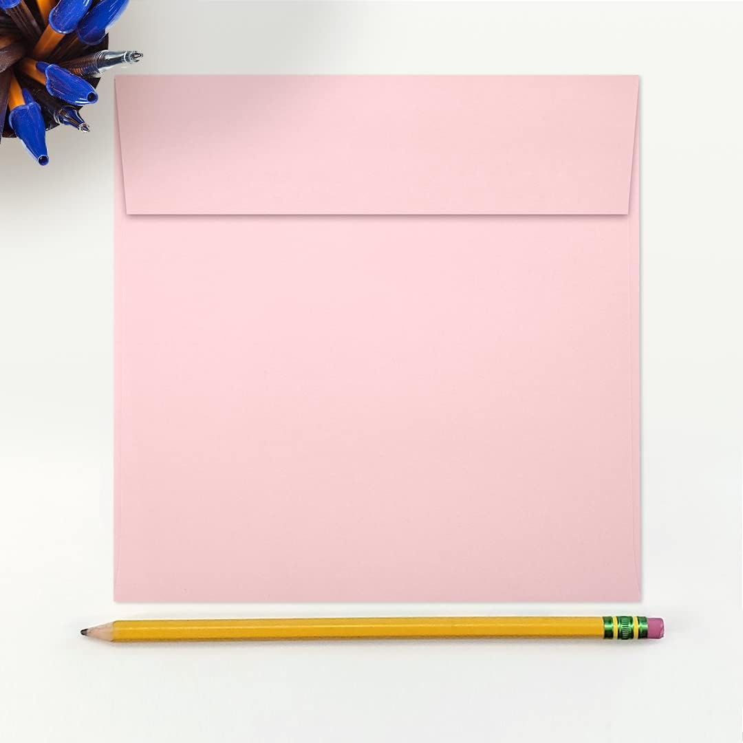 LUXPaper Square Invitation Envelopes | Peel & Press | 6 1/2" x 6 1/2" | Candy Pink | 80lb. Text | 50 Qty