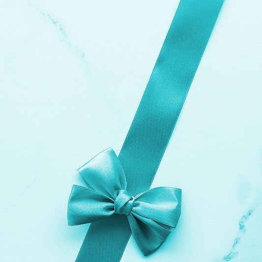 Lake Blue Satin Ribbon Double Faced Satin 1/2 inch x 55 Yards Polyester Ribbon for Gift Wrapping Crafts Wedding Decoration Bows Ornaments Party Bouquet Floral Arrangement