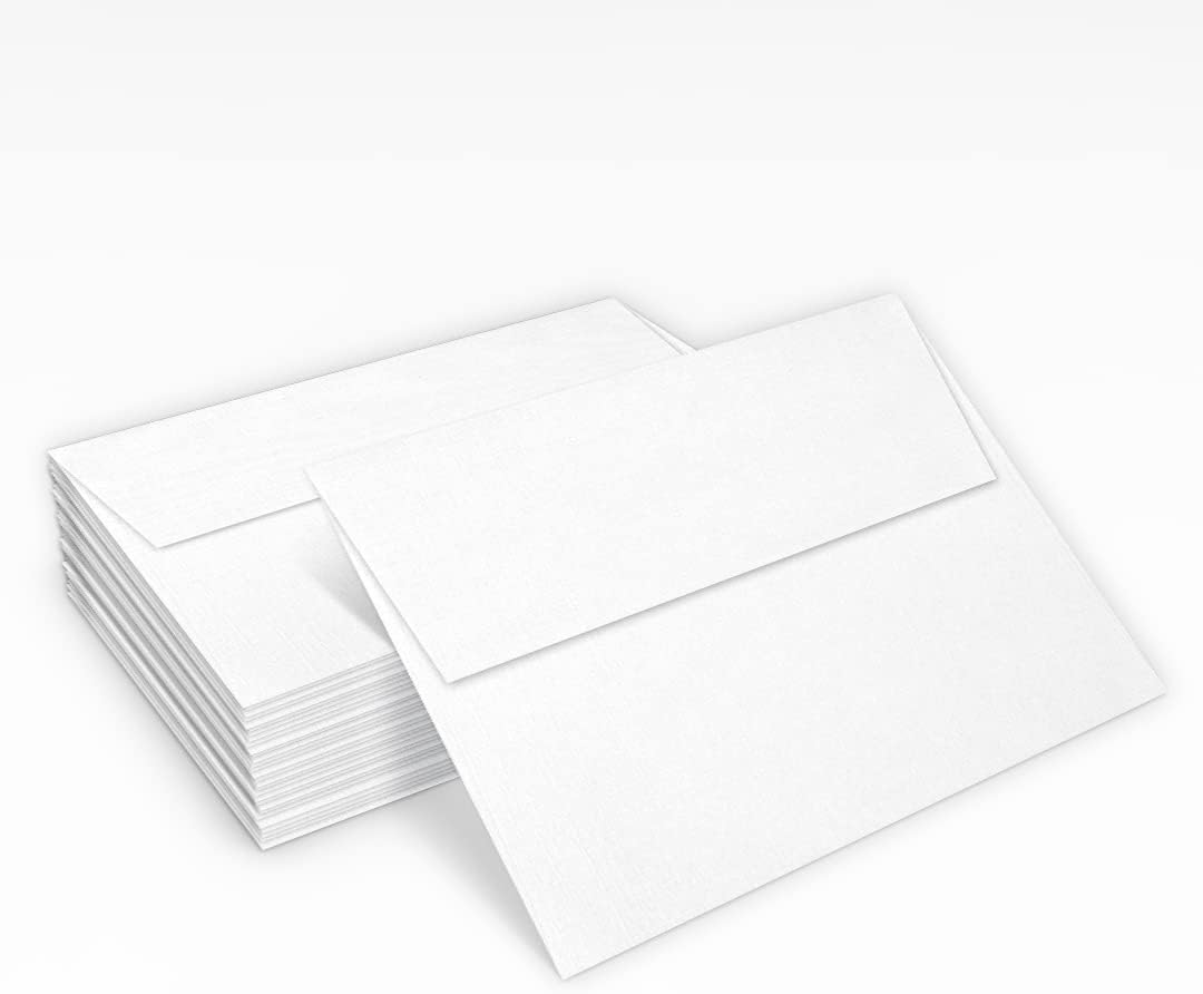 LUXPaper A7 Invitation Envelopes | Peel & Press | 5 1/4" x 7 1/4" | White Linen | 80lb. Text | 500 Qty