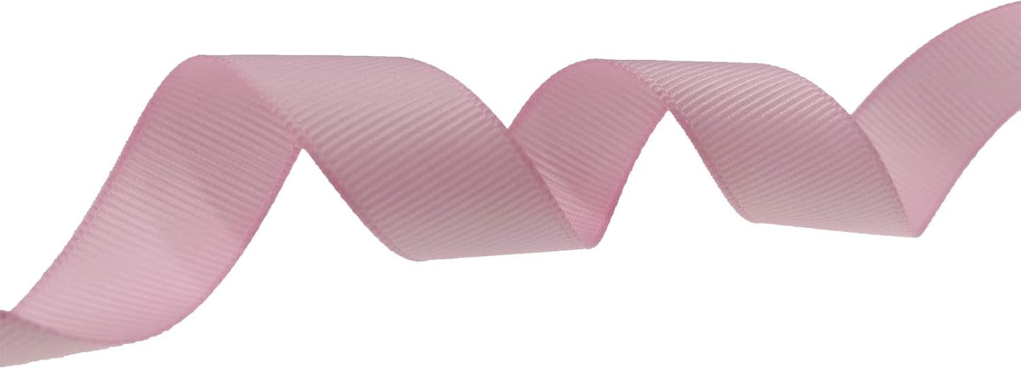 Jesep One Roll 100 Yards 3/4" Soild Grosgrain Ribbon Boutique Gift Wrapping Package Ribbon, DIY Crafts Bow Hair Headband Accessories Assorted Ribbon#123 (3/4" 20mm, Pink)