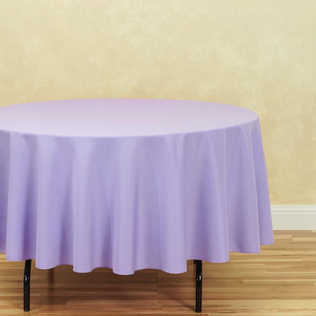 LTC LINENS 2 Pack 90 Inch Round Tablecloth Lavender - Wrinkle Resistant Table Cloth for Round Table -Washable Polyester Fabric Table Cover for Wedding, Party