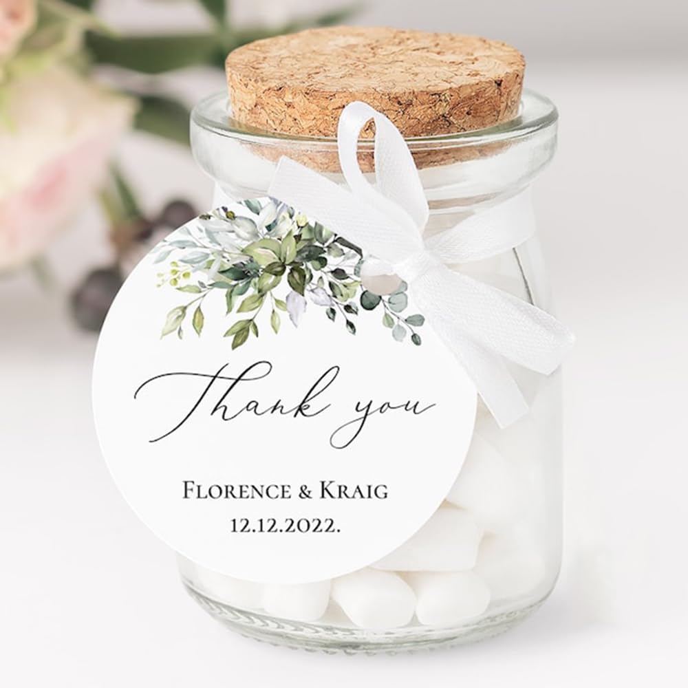 Custom Tags for Handmade Items, Personalized Tags for Favors, Customized Hang Tag for Clothing, Customized Gifts Wrapping Labels, Wedding Items Birthday Party Favors with String (Round Shape)