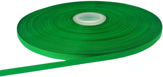 Jesep One Roll 100 Yards 1/4" Soild Grosgrain Ribbon Boutique Gift Wrapping Package Ribbon, DIY Crafts Bow Hair Headband Accessories Assorted Ribbon#553 (1/4" 6mm, Green)