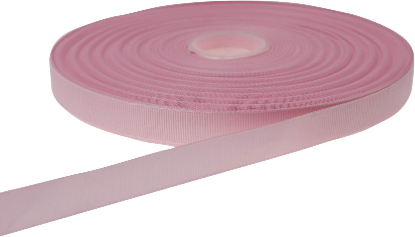 Jesep One Roll 100 Yards 5/8" Soild Grosgrain Ribbon Boutique Gift Wrapping Package Ribbon, DIY Crafts Bow Hair Headband Accessories Assorted Ribbon#123 (5/8" 15mm, Pink)