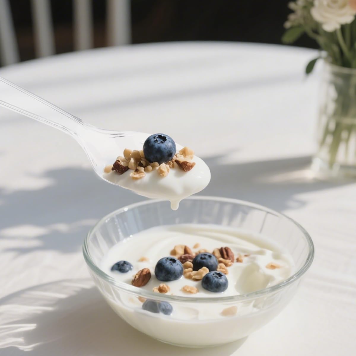 300 Count Clear Plastic Silverware, Heavy Weight Plastic Forks Spoons Knives Disposable Utensils Cutlery Set for Wedding Party Supplies Everyday Use