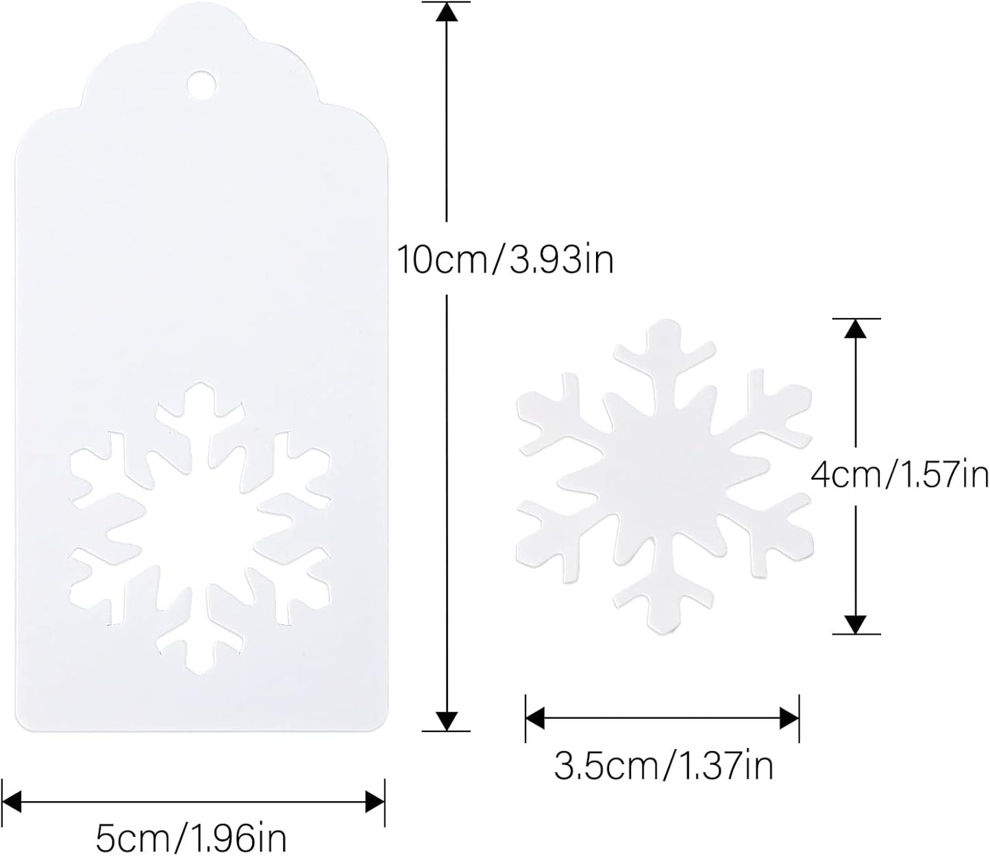 jijAcraft Christmas Gift Tags - 100Pcs Christmas Tags with String, Blank Xmas Name Labels, White Paper Hollow Trees, Rudolph, Snowflake Shapes Holiday Labels for Xmas Party Favors, DIY Crafts, Jar