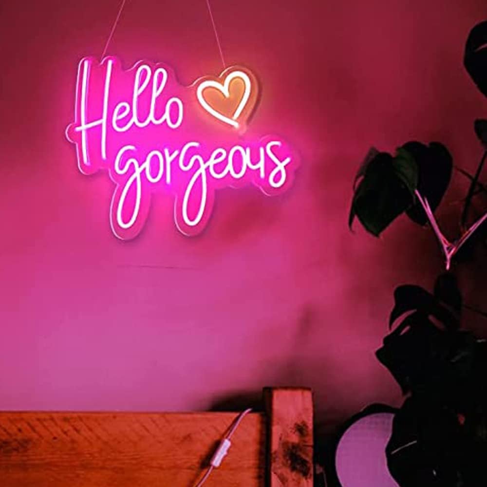 LED Neon Sign Night Light for Wall Party Décor Bedroom Room Bar Wedding Home Birthday Art Decoration Christmas with USB Chain Light modulator 5v (lets party blue)