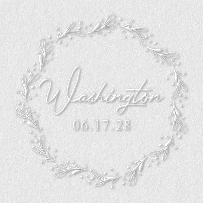 Personalized Wedding Embosser | Custom Made with Initials or Monograms for Couples | Elegant Designs for Stationery, Invitations, Napkins, and More (Design 4)