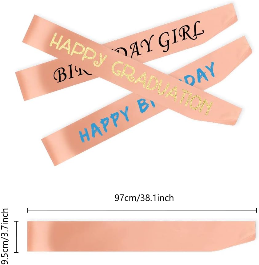 16 Pcs Satin Sash - Champagne, Bride To Be, Plain, DIY Sashes For Pageants, Graduation, Hen Party, Homecoming, Wedding