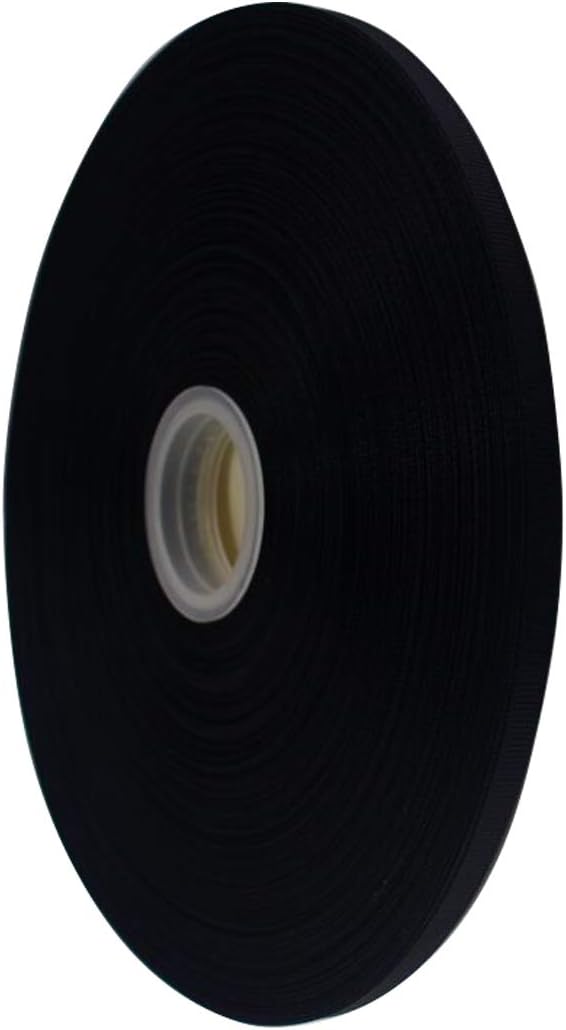 Jesep One Roll 100 Yards 1/4" Soild Grosgrain Ribbon Boutique Gift Wrapping Package Ribbon, DIY Crafts Bow Hair Headband Accessories Assorted Ribbon#30(1/4" 6mm, Black)