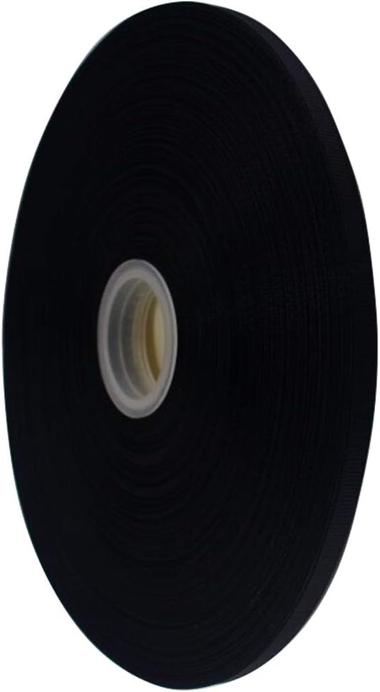 Jesep One Roll 100 Yards 1/4" Soild Grosgrain Ribbon Boutique Gift Wrapping Package Ribbon, DIY Crafts Bow Hair Headband Accessories Assorted Ribbon#30(1/4" 6mm, Black)
