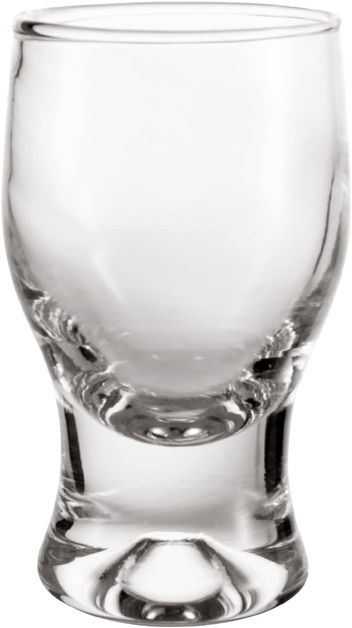 M&N HOME 6 Pack Shot Glass Set, Glass , Cute Shot Glasses, 2 Oz Clear for Wedding , Mini Brandy Sniffers, Liquor Glasses