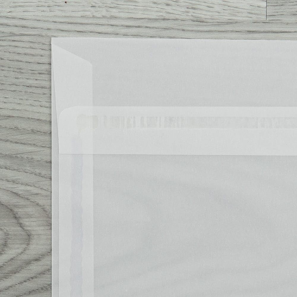 LUXPaper Square Invitation Envelopes | Peel & Press | 7" x 7" | Clear Translucent | 30lb. Text | 50 Qty