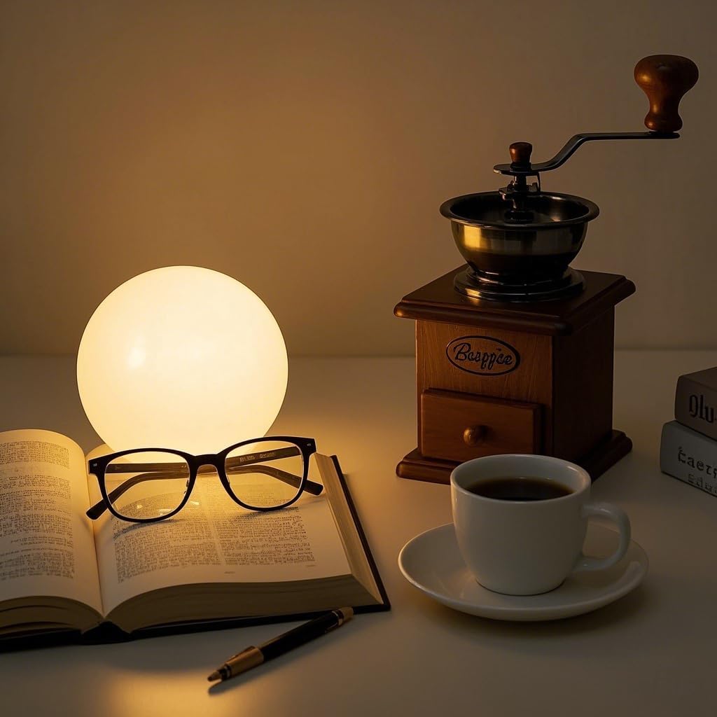 LED Ball Light, 6-inch Glowing Orb Light, Rechargeable Globe Lamp, Dimmable Mood Light W/Remote, Waterproof Ambient Lighting Lamp for Desk Bedroom Bathroom Patio