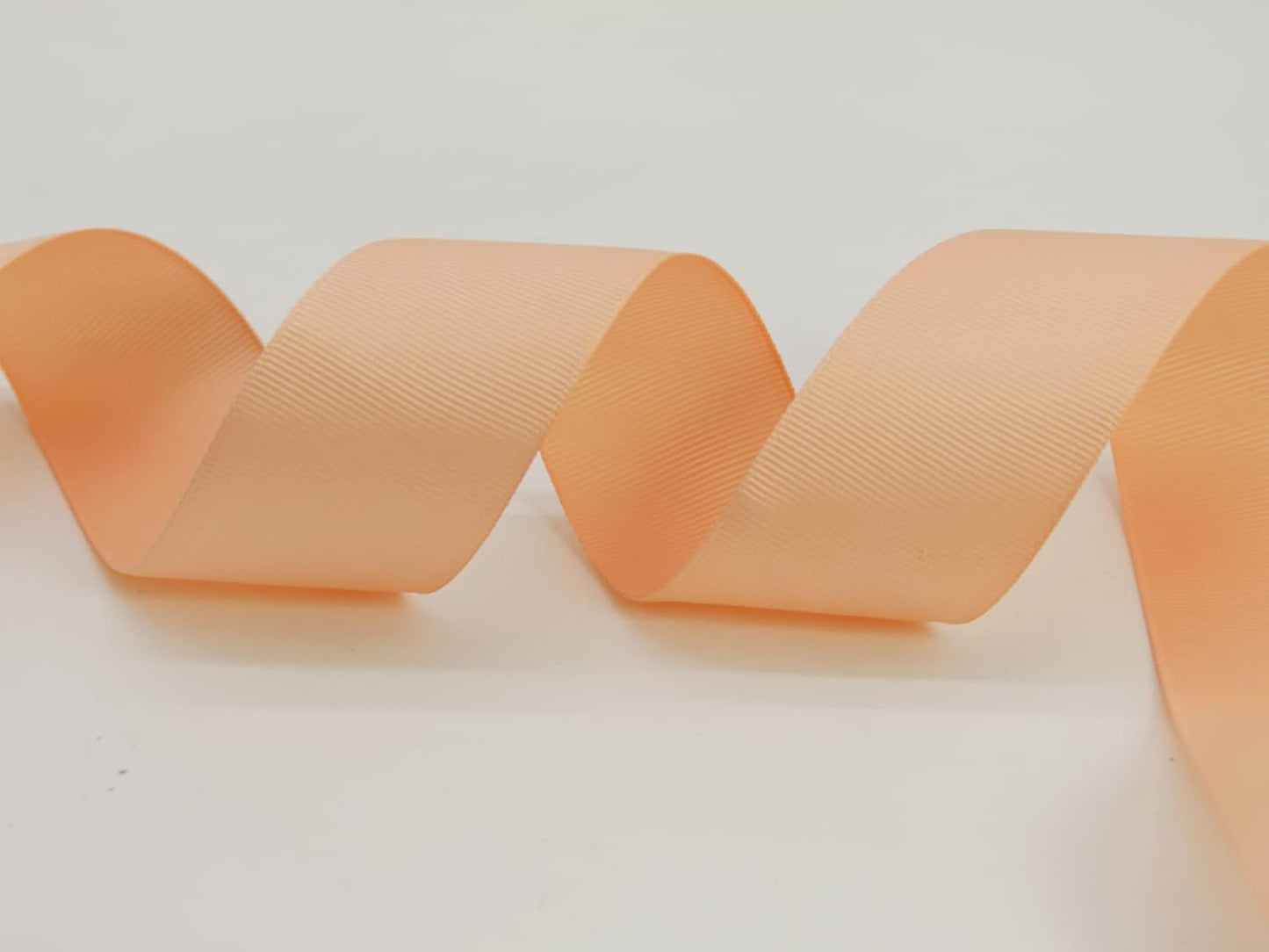 One Roll 50 Yards Soild Peach Grosgrain Ribbon 1 1/2 inch Flower Bouquets Ribbons-1.5 inch Thick Gift Wrapping Ribbon-DIY Crafts Bow Hair Headband Accessories Ribbons #203(38mm)