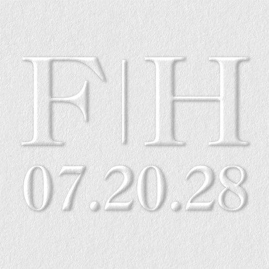 Personalized Wedding Embosser | Custom Made with Initials or Monograms for Couples | Elegant Designs for Stationery, Invitations, Napkins, and More (Design 8)