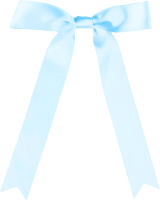 30 Pcs Baby Blue Satin Bows 6 X 10 Inch Premade Bows with Twist Tie for Wedding Florist Decor, Cake Pops,Christmas Tree & Gift Wrapping(Baby Blue)