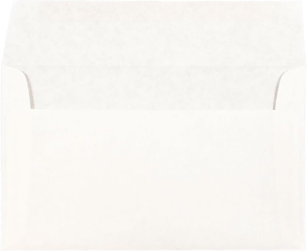 JAM PAPER A10 Parchment Invitation Envelopes - 6 x 9 1/2 - White Recycled - 50/Pack