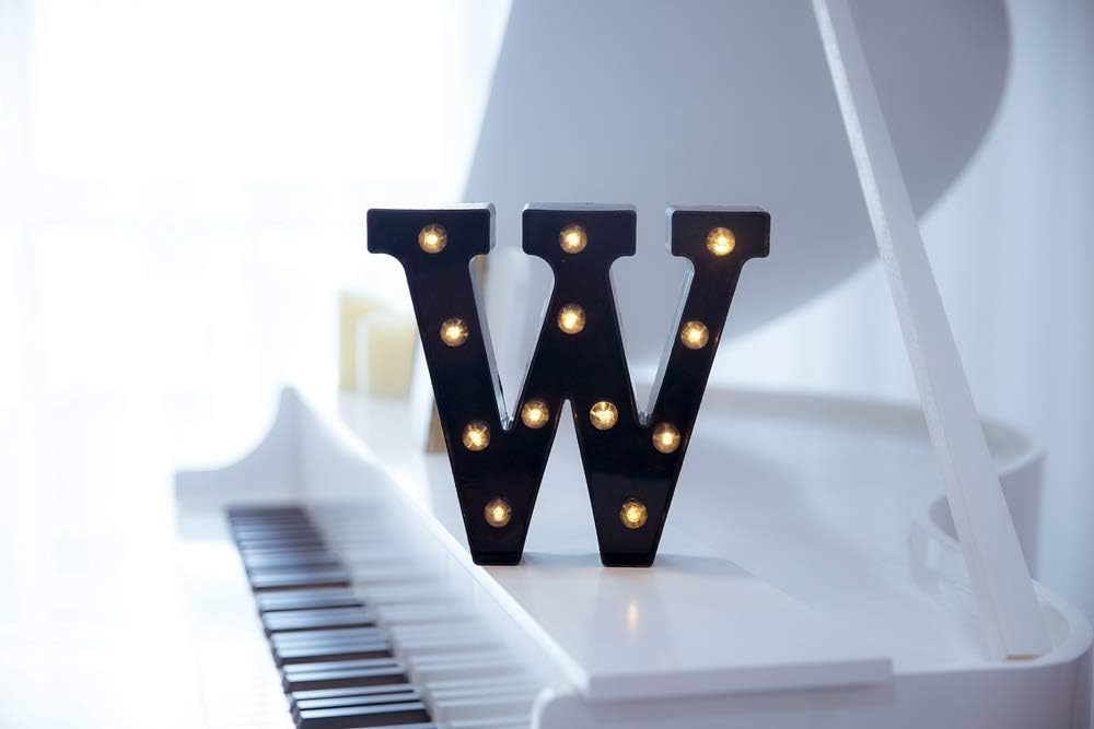Foaky Black LED Marquee Number Lights Sign Light Up Marquee Number Lights Sign for Night Light Wedding Birthday Party Battery Powered Christmas Lamp Home Bar Decoration
