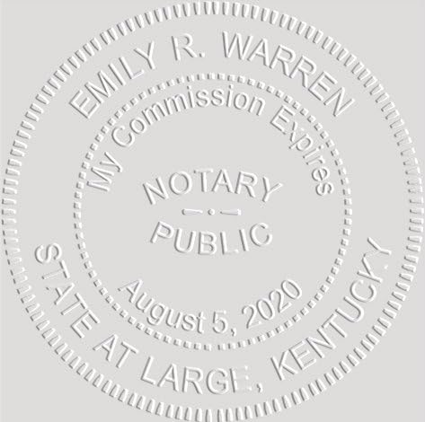 MaxMark Notary Seal Round Embosser for Kentucky State - Includes Gold Burst Seal Labels (50 Count)