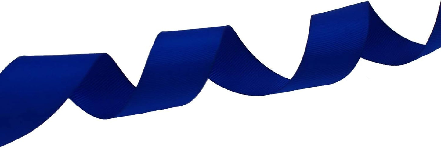 Jesep One Roll 100 Yards 1" Soild Grosgrain Ribbon Boutique Gift Wrapping Package Ribbon, DIY Crafts Bow Hair Headband Accessories Assorted Ribbon#352 (1" 25mm, Royal Blue)