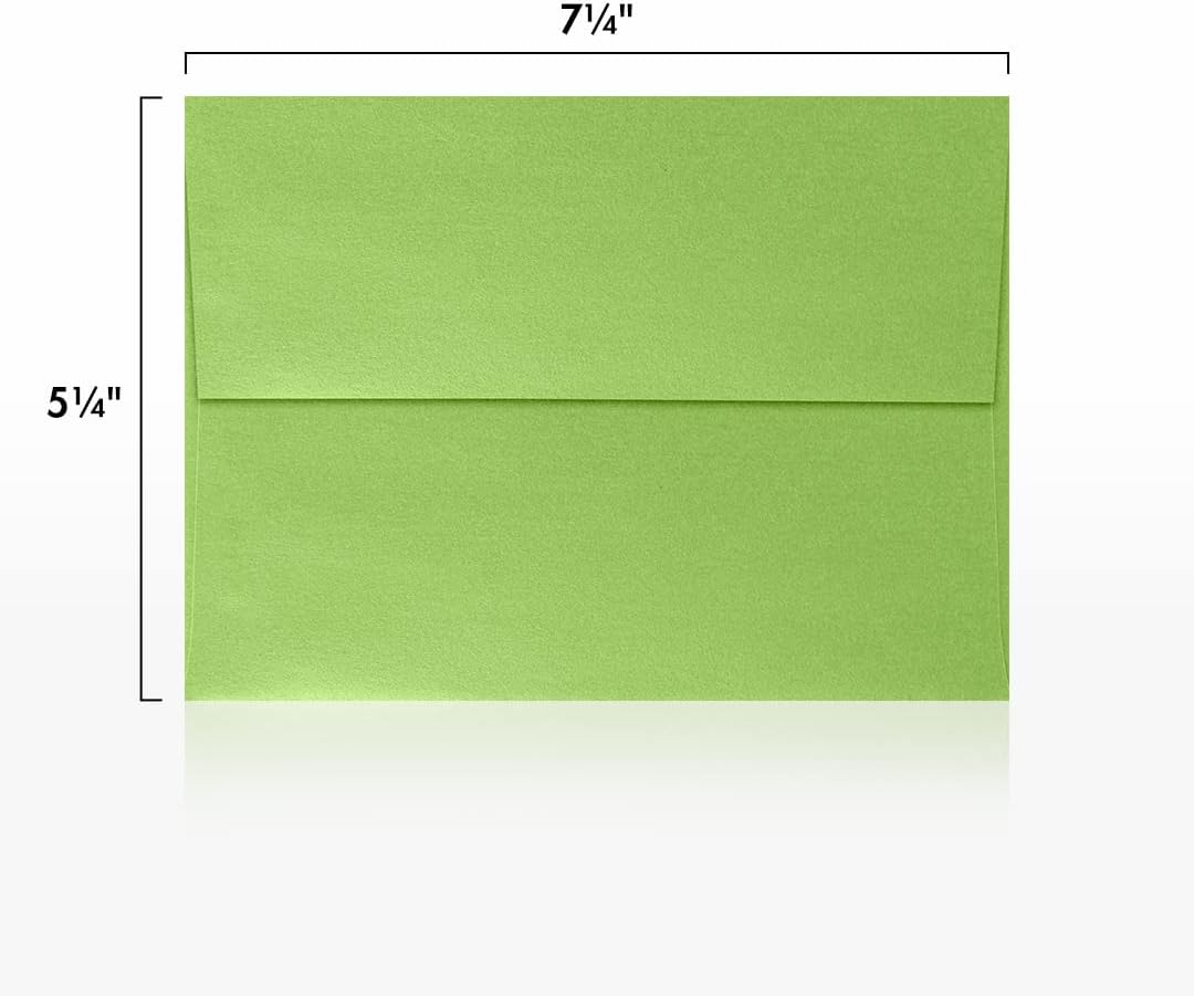 LUXPaper A7 Invitation Envelopes | Peel & Press | 5 1/4" x 7 1/4" | Fairway Metallic | 80lb. Text | 50 Qty