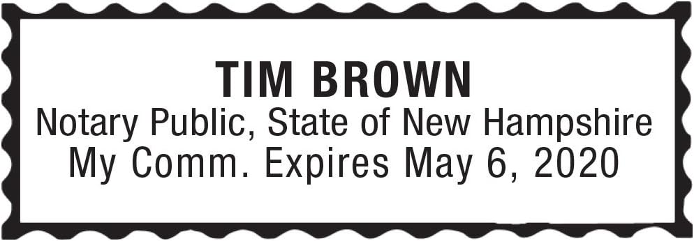 MaxMark Notary Stamp for State of New Hampshire- Self Inking Stamp